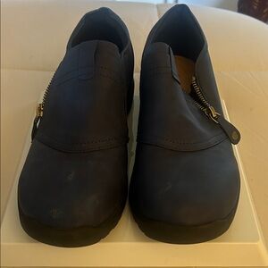 Elegant Navy Leather Loafers
